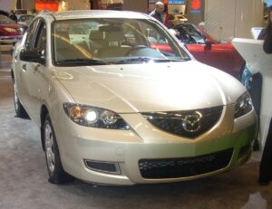 2008 Mazda3 photographed at the Montreal Auto Show.